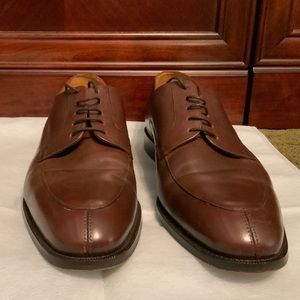 VINCE CAMUTO LEATHER LACE-UP BROWN DRESS SHOES SIZE US12
